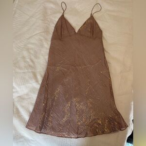 Elegant Pale Pink and Gold Women's Slip Dress